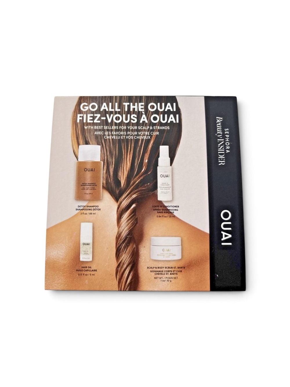 OUAI Skincare & Haircare Set - Beige and Black